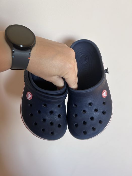 Crocs klapki dziecięce granatowe J1 30/31 lekkie sandały basen