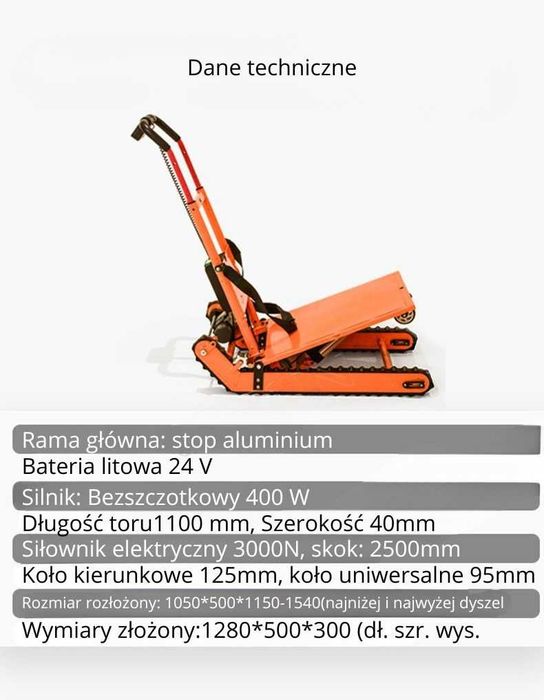 Schodołaz Cargo/ Towarowy Platforma Udźwig 210-250 kg NOWOŚĆ !!!