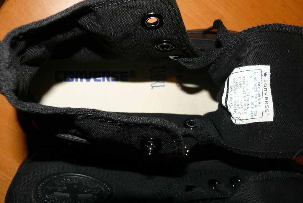 Buty trampki wysokie Converse C Taylor AS M3310 czarne  37,5 EU  24 CM