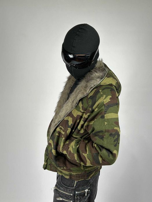 Бомбер дутий камо с мехом куртка курточка пуховик мех MA-1 аляска