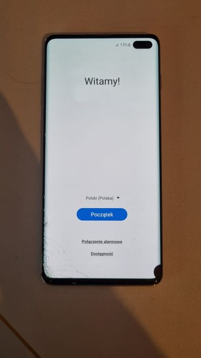 Samsung Galaxy S10+ pęknięty ekran