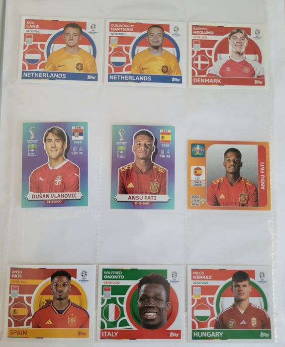 Panini Topps - Cromos Futebol Rookies / Craques / Estrelas (SELECÇÕES)