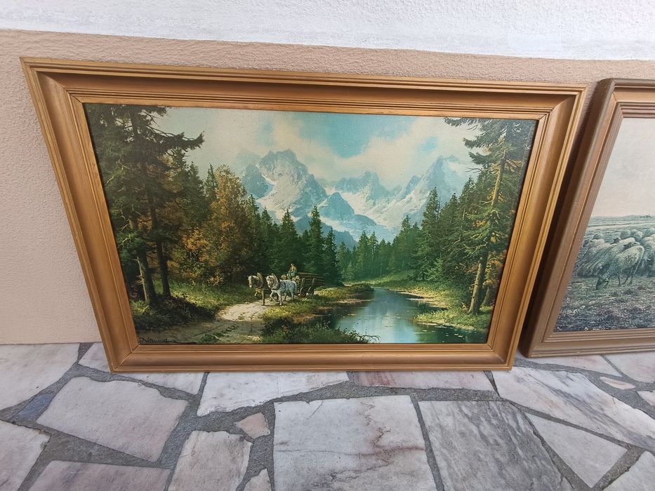 Quadro antigo de óleo assinado