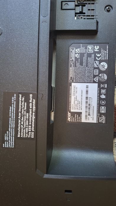 Ігровий монітор 27" Acer Nitro VG271U M3 (2K, 180Hz) на запчастини / під відновлення