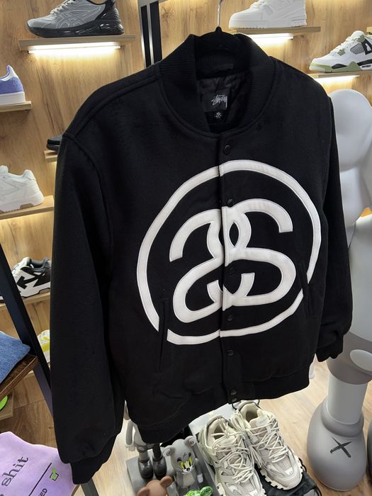 Бомбер Куртка Stussy SS Link Varsity Black