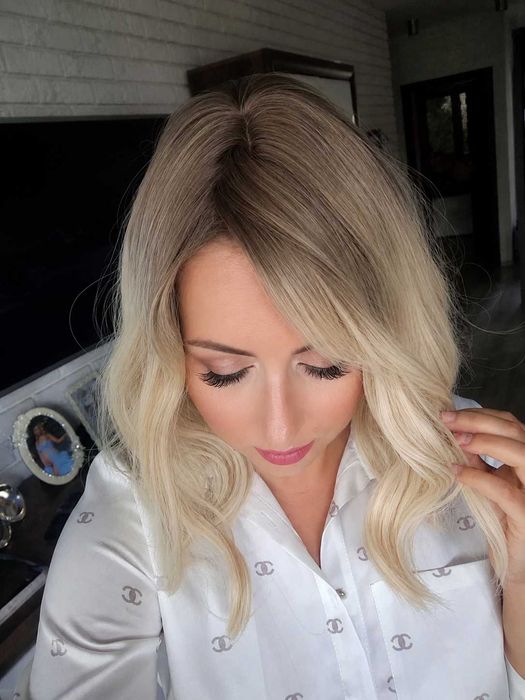 Peruka blond ombre długość 40 cm long bob