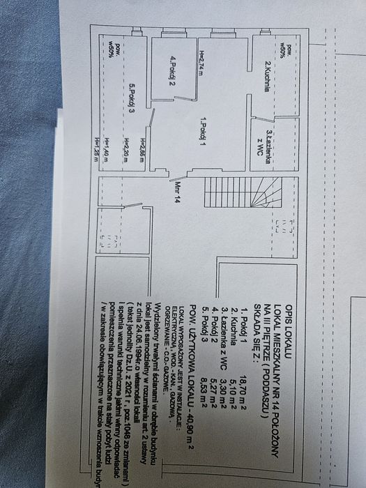 Mieszkanie 3 pokoje 41m2 Dzierżoniów blisko Rynku- okazja !