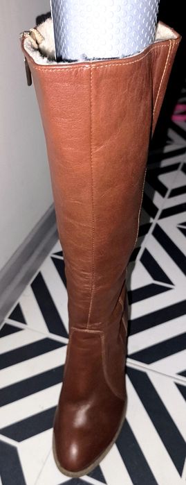 Kozaki skórzane ocieplane