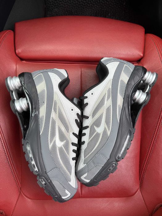 (БЕЗ ПЕРЕДОПЛАТИ) Nike x Supreme Shox Ride 2 Grey White найк шокс райд 2 супрім сірі білі