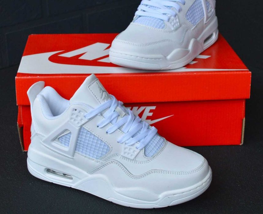 !SALE! Nike Air Jordan Retro 4 Full White 36 37 38 39 40 41 42 джордан