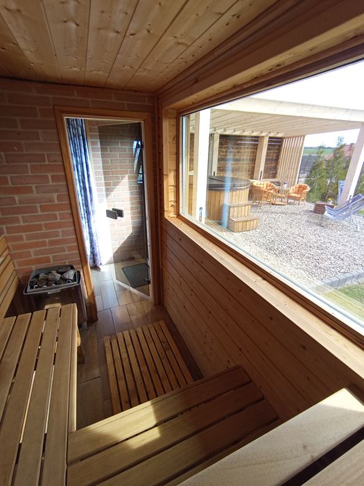 Domek z JACUZZI  SAUNA  KOMINEK Mazury  okolice Giżycka