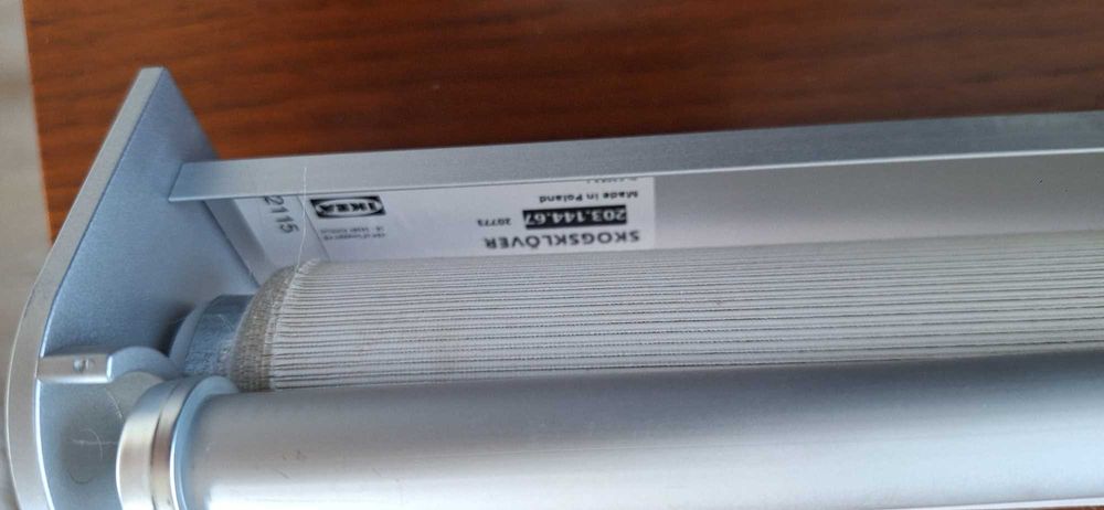 Estore de correr Ikea, translúcido. 140L x 195Alt.