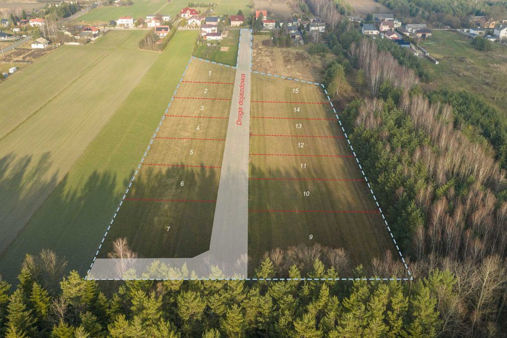 Działki budowlane od 1100 m2 gm.Rokiciny/Chrusty Nowe  MPZP