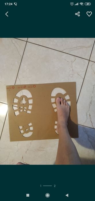 Трафарет, сліди Миколая, Санта Клауса, Діда Мороза, след, під ялинку