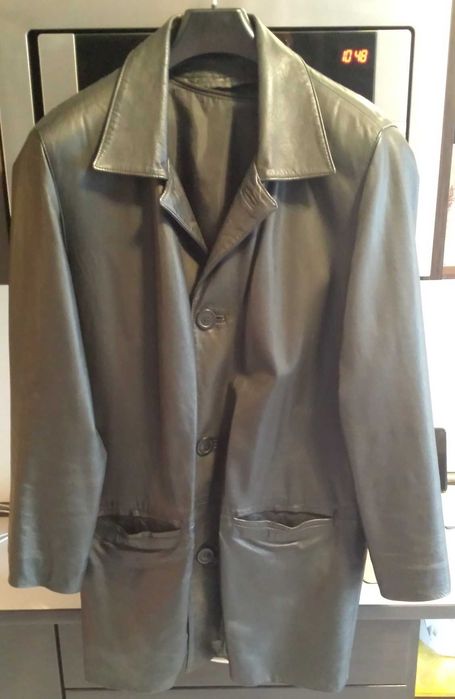 Kurtka skórzana długa STAN BDB Chełmek