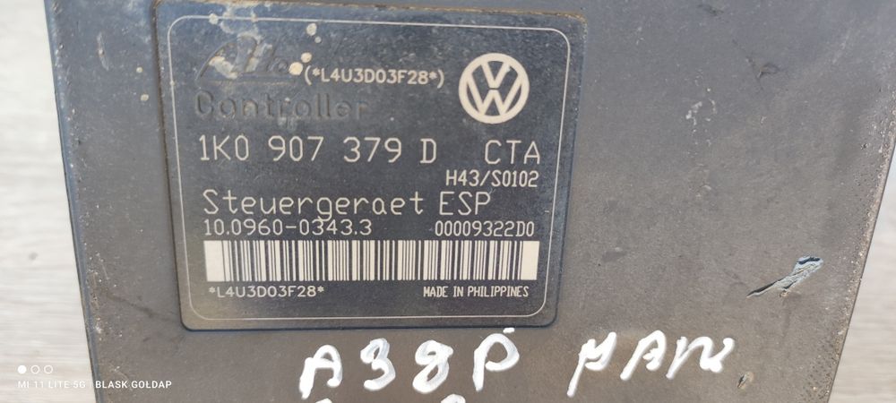 Pompa Hamulcowa ABS Audi A3 8P 1.6 B 3D Manual 2003 Blask Gołdap