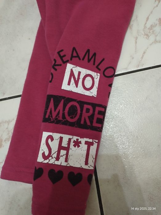 Zestaw jesienno- zimowy  spodnie ocieplane + bluza 74