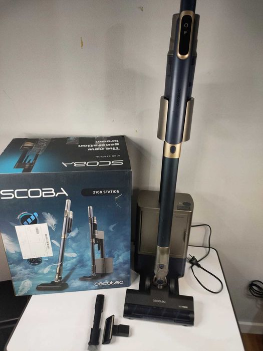 C166 Odkurzacz Pionowy 3w1 ze Stacją Czyszczącą Cecotec Scoba Station