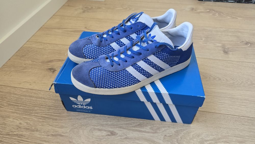ADIDAS Gazelle Primeknit 46 2/3 Azul/Branco