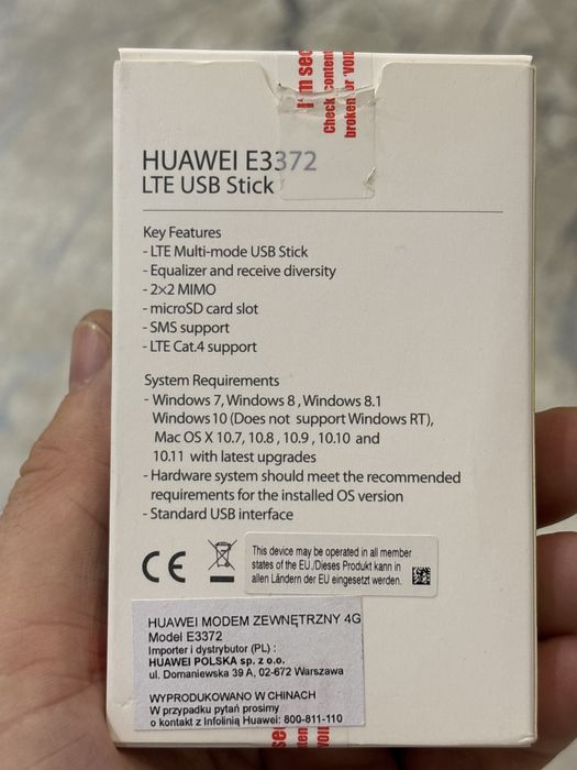 Modem usb LTE huawei e3372 jak nowy