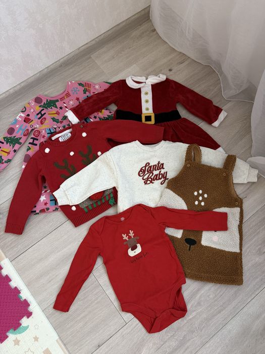 Новорічні речі новорічна сукня светр 86-92 розмір