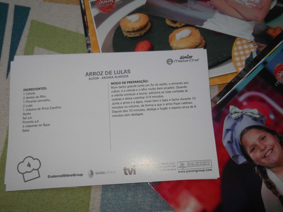 Photocards do Masterchef Junior