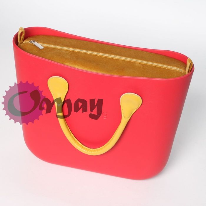 MIODOWY Velvet organizer OBAG STANDARD welur miód 2kieszenie OMAY