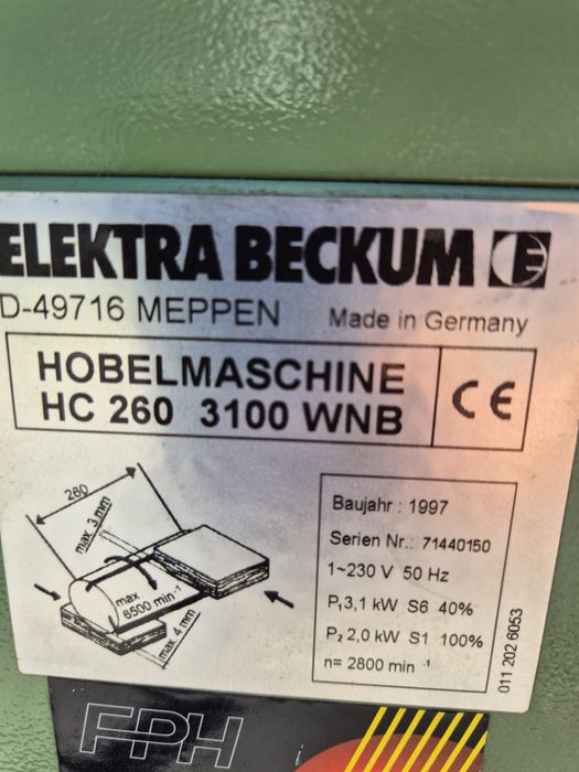 Grubosciowko strugarka Elektra Beckum