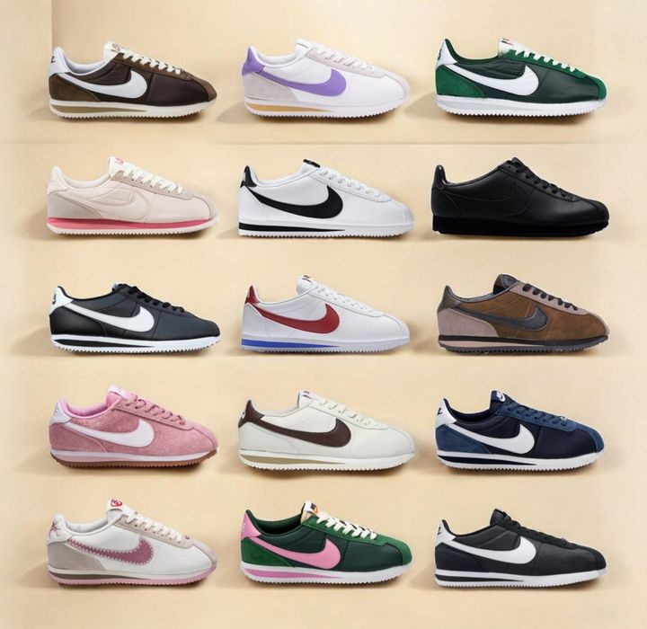 р36-45 Кросівки Nike Cortez Brown Black White  Green Pink Red