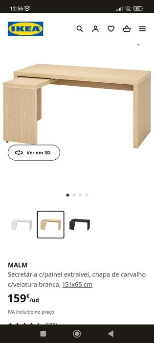 IKEA Secretary Desk with Extendable Panel64551594280834120