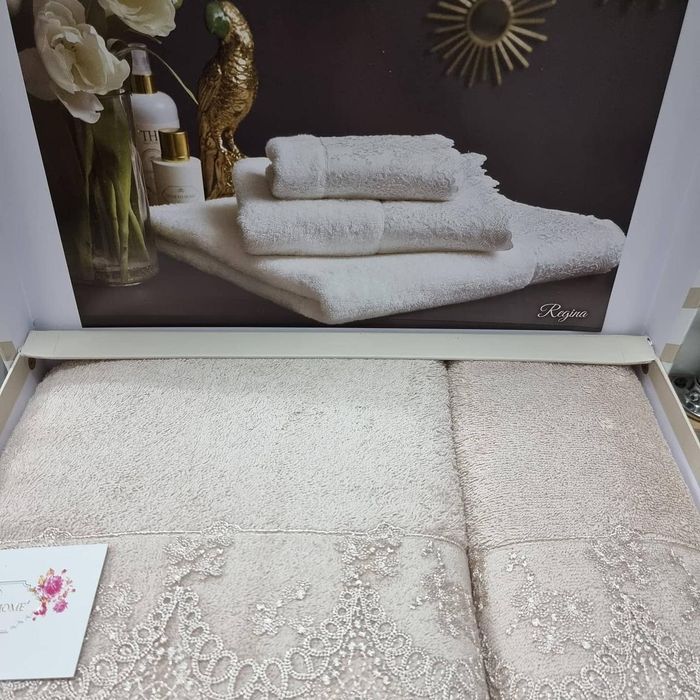 Наборы полотенец Tivolyo Home с гипюром