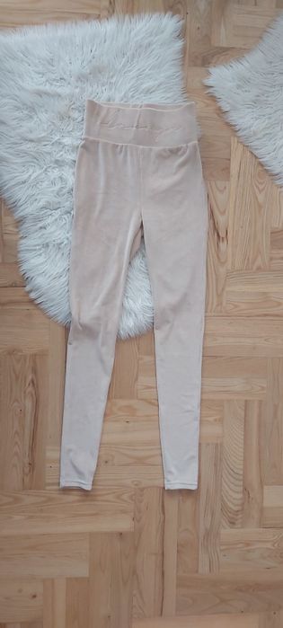 Legginsy welurowe ola voga ciepłe wysoki stan