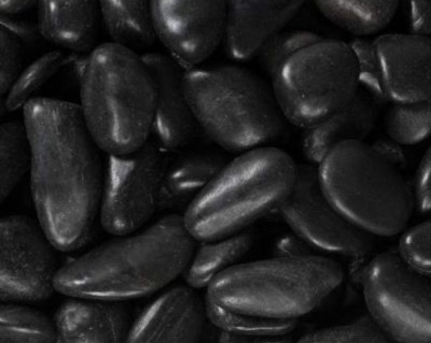 CZARNY OTOCZAK POLEROWANY Okrągły Kamień do Akwarium Masażu Ogrodu