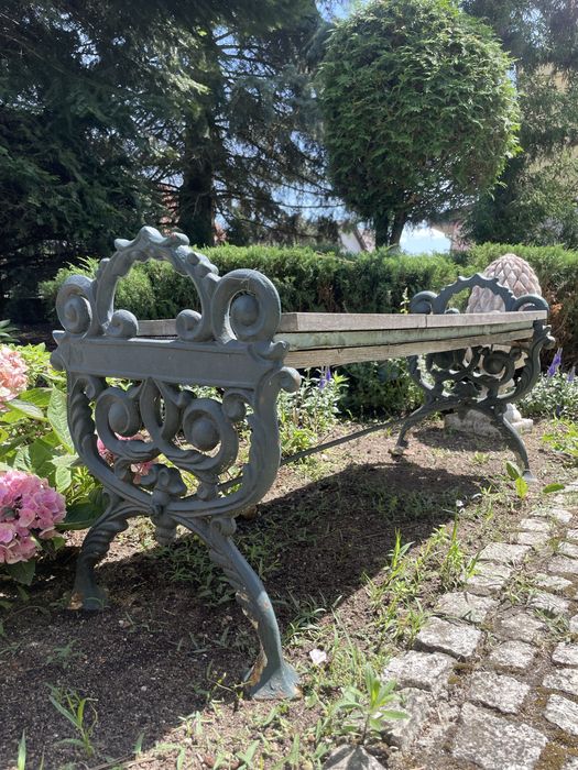 Lawka ogrodowa ,dekoracja ,siedzisko , antyk , mebel