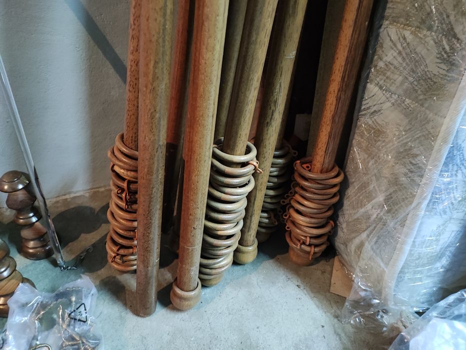 Varão e argolas, cortinas