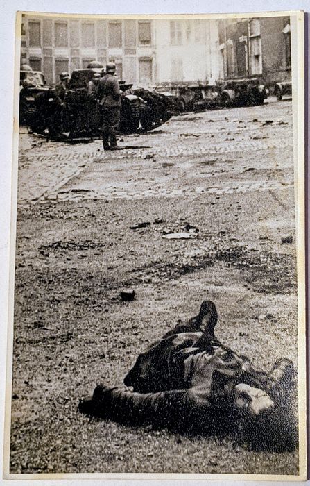 Militaria de Trincheira Fotos de  Soldados franceses Tombados