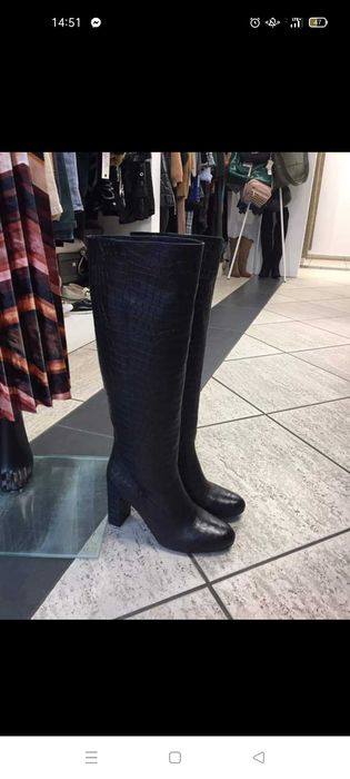 Kozaki skórzane czarne