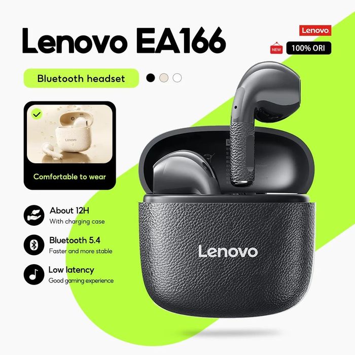Auriculares sem fios Lenovo EA166 TWS (True Wireless Stereo) Novos