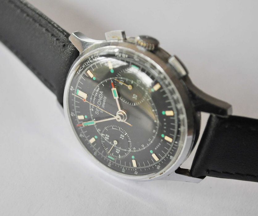 Rare_Piękny Poljot Sekonda 3017 19 kam chronograf !