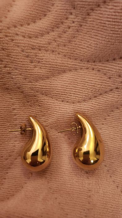 Kolczyki krople łezki 2,5cm ze stali chirurgicznej 
4