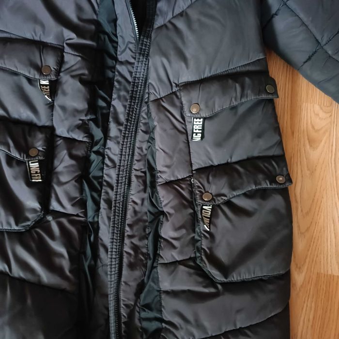 Куртка пуховик женская б/у размер 46 чёрная