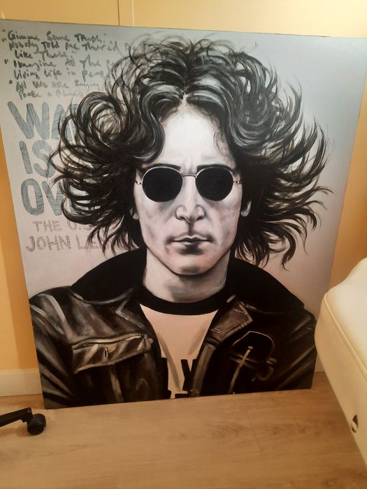 Quadro do john Lennon  pintado á mao,1.mt 10 por 1mt 20