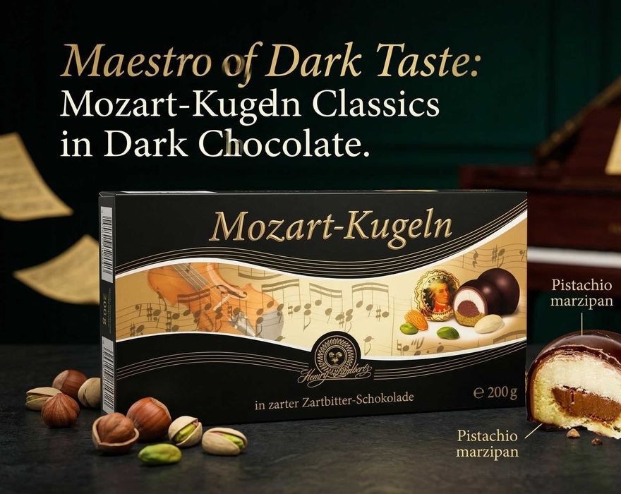 Конфеты шоколад 200 гр Lambertz Mozart-Kugeln - марципан: 380 грн