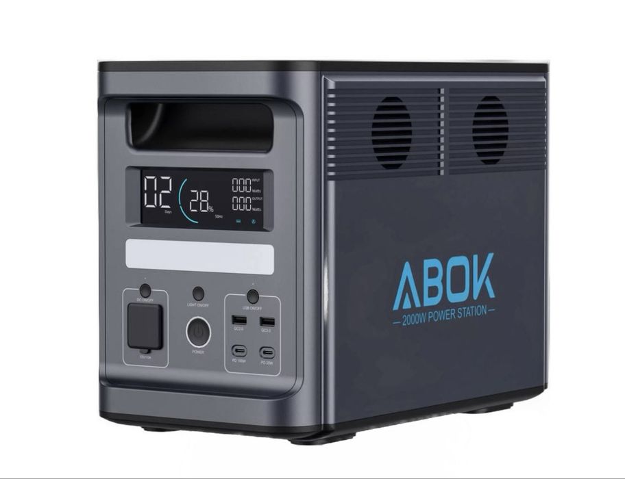 Зарядна станція ABOK Ark2000 2000W 1536Wh LiFePO4 Power Station для дому та котла