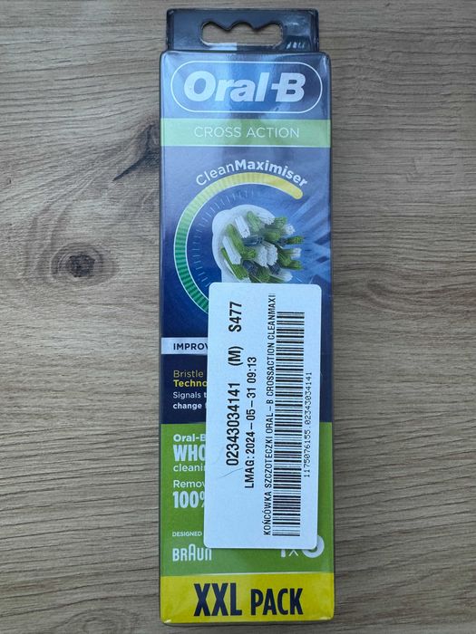 Oral-b Cross Action, końcówki do szczoteczek elektr, białe, 8 szt.