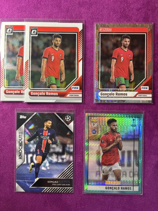 Cartas Goncalo ramos panini topps benfica