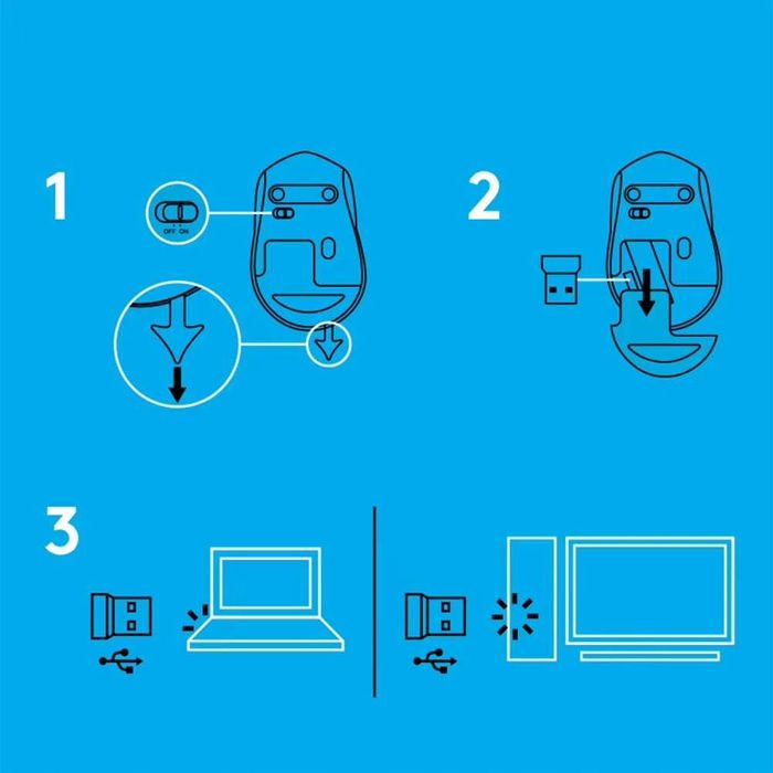 Mysz myszka bezprzewodowa Logitech M185 komputerowa do laptopa optyka