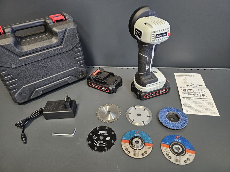 Мощная 18- 21V 76мм Мини Болгарка Kuang Tian +Комплект Дисков 7шт