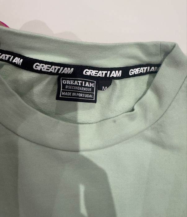 Camisola Great I Am NOVA verde claro tamanho M