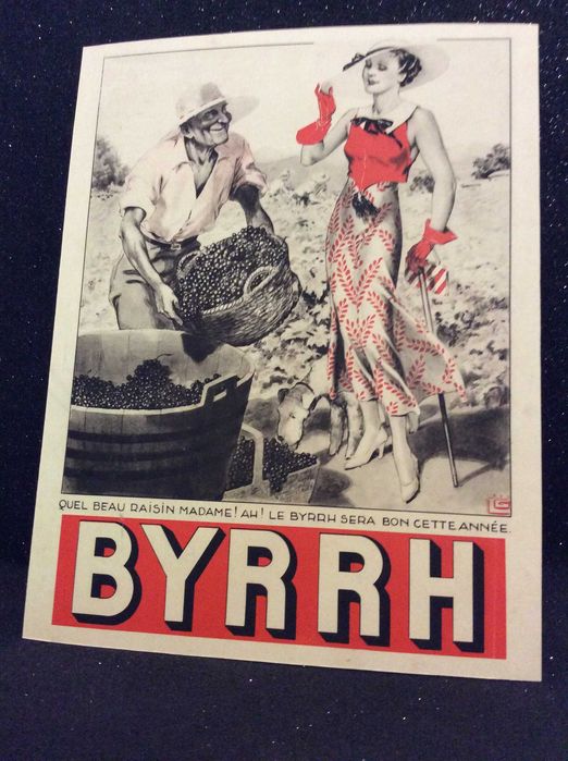 BYRRH. Public. original, ilustr. por Georges Leonnec, 1934. Litografia